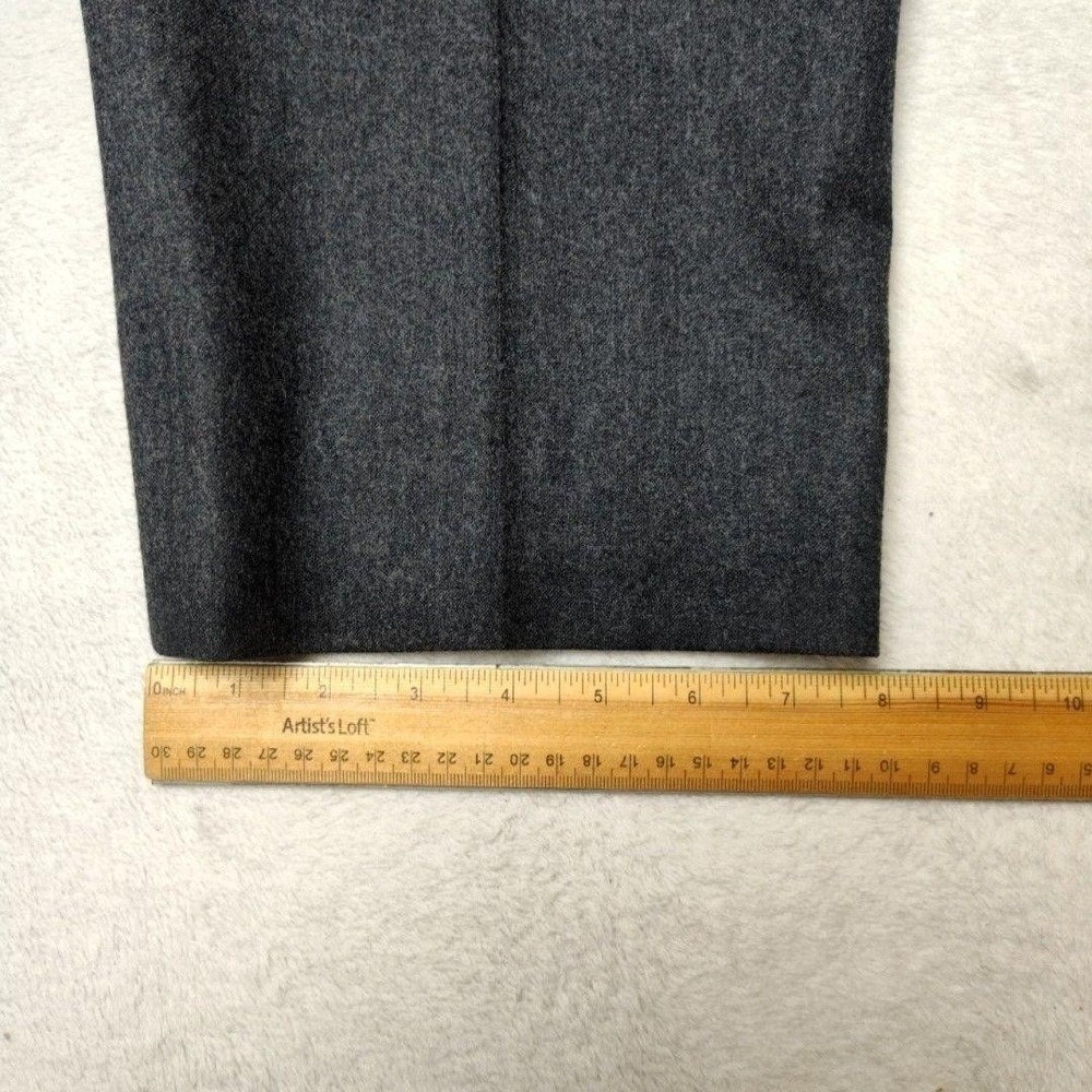 Caruso Pants Mens 36x29 Gray Wool Flannel Flat Front Superfine 120s Italy Suit - Picture 14 of 15